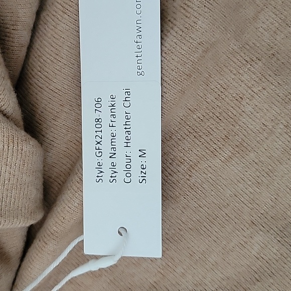 Gentle Fawn Women's Turtleneck Fine Line Ribbed Sweater Medium Size - Picture 6 of 7